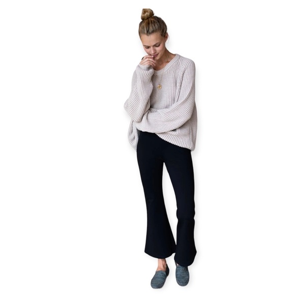 Emerson Fry Layering Flare Black Ponte Pants | Cropped | Stretch | Neutral - Picture 6 of 10